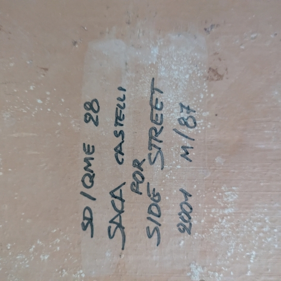 ITALIAN SACA CASTELLI VINTAGE DECORATIVE TILE WROUGHT IRON STAND SIDE STREET - Picture 4 of 4